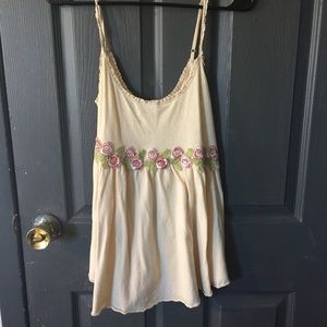 Flowy embroidered tank top